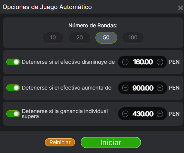 Juego Automático Aviator