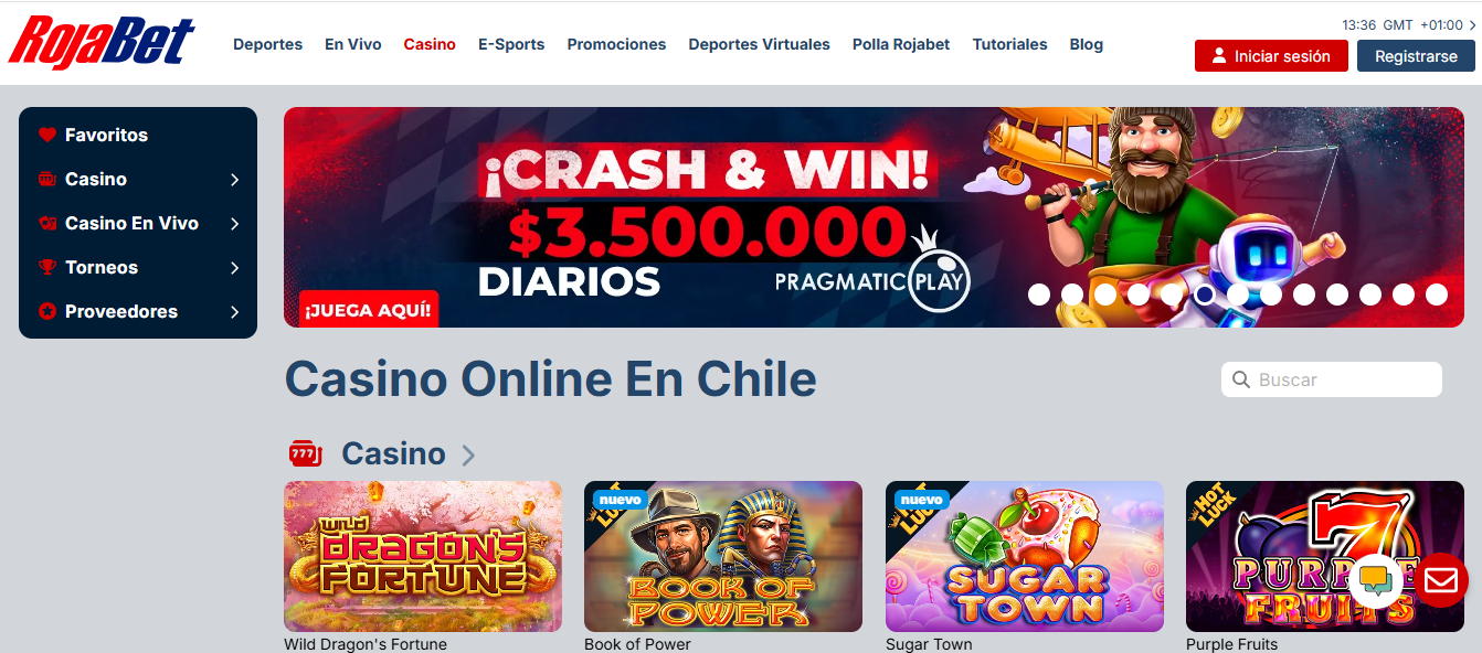 Rojabet Chile Casino Slots Tragamonedas